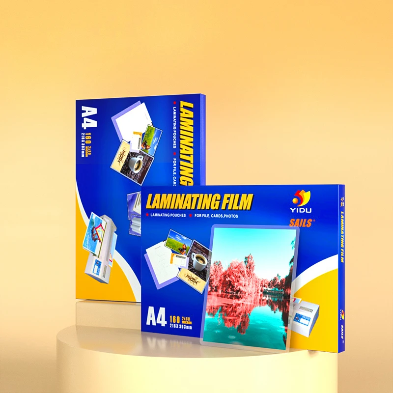 Yidu A4 Size 216*303 Clear Glossy 250mic Hot Laminating Pouch Film Suppliers