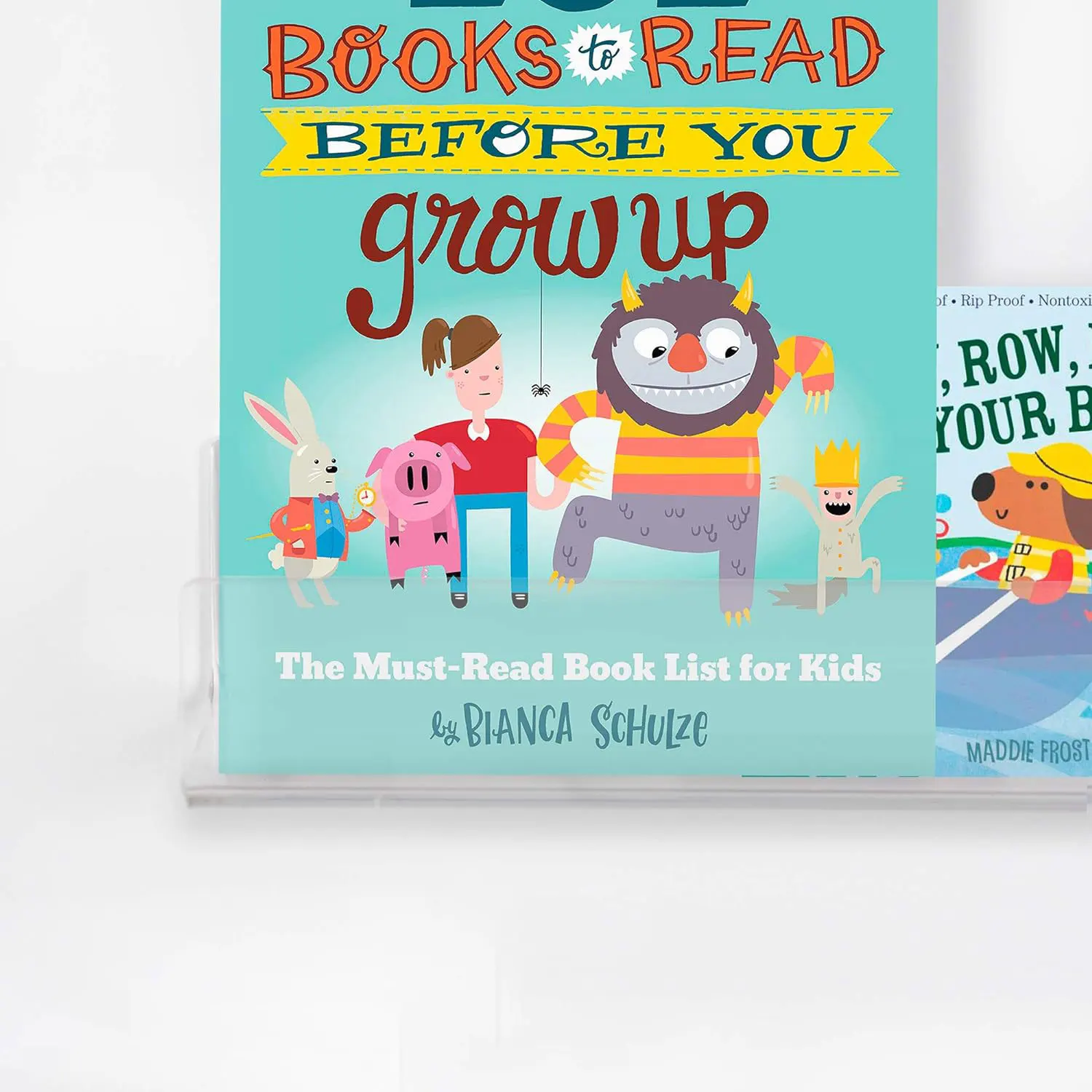 Custom Kids Acrylic Floating Nursery Bookshelf Clear Wall Ledge Book Shelf for Bedroom, Kids Room, Nursery, Playroom