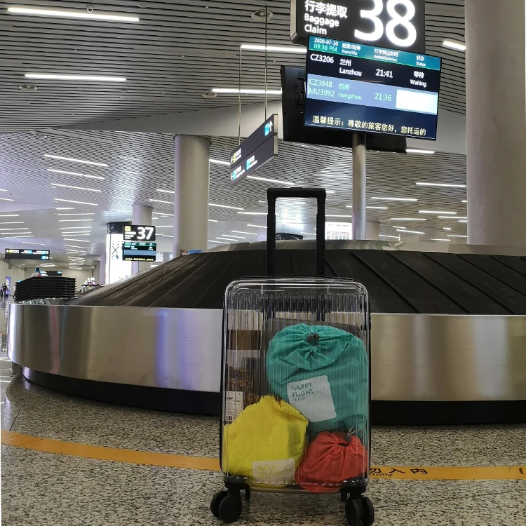 Регулируемые сумки для ручной клади из поликарбоната, чемодан на колесиках