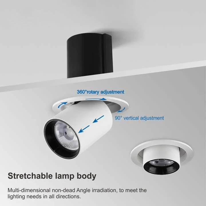 High quality Cob Embedded Ceiling Recessed adjustable beam angle Retrofit Down Light Projector Downlight
