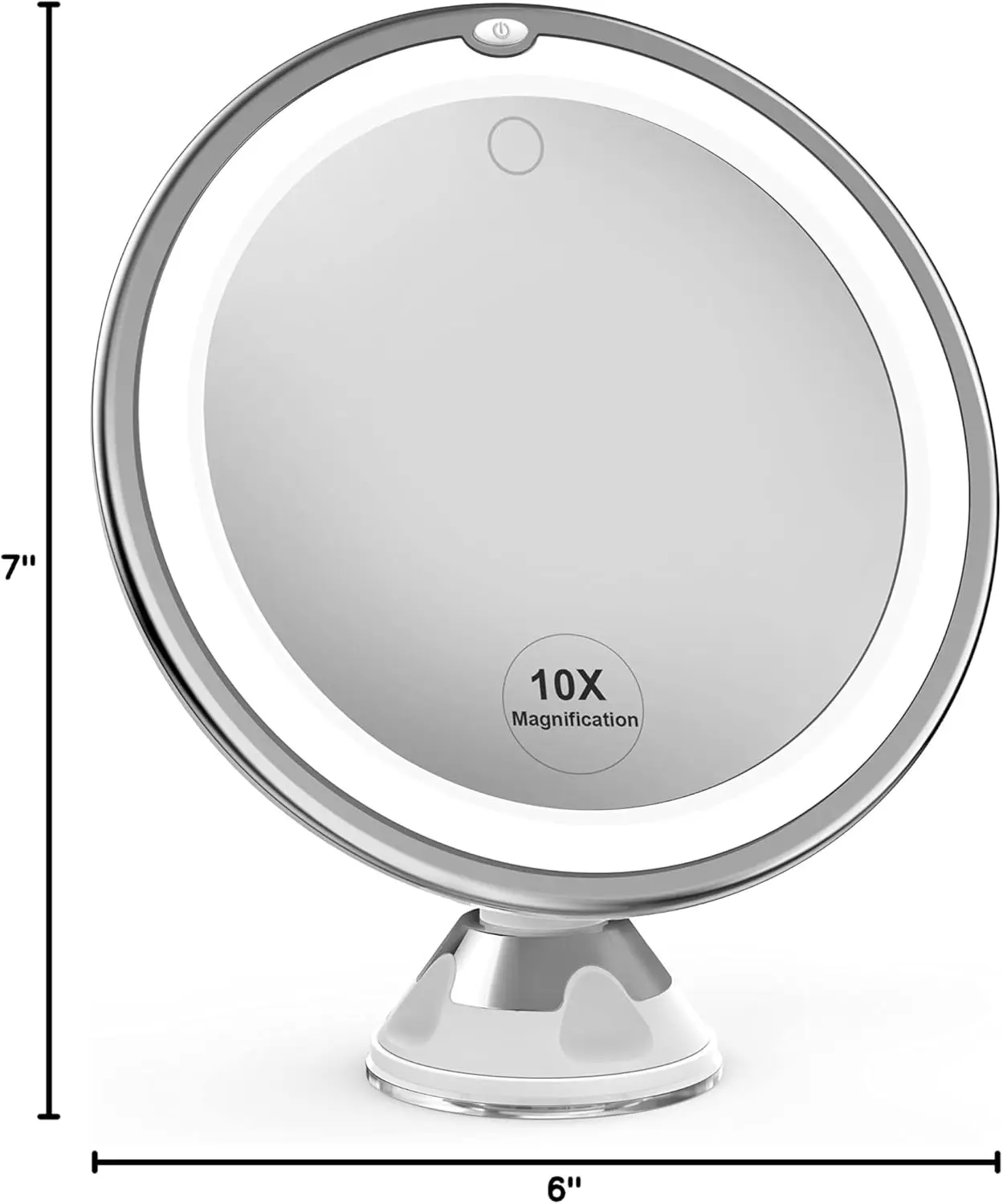 Mini Cosmetic Skincare Small Cheap Portable Beauty Makeup Mirror With Led Lights Wall Mounted 10X Magnifying Make Up Mirror