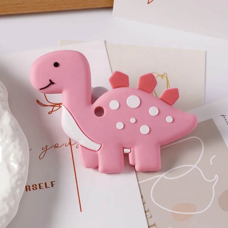 Hot Sales Dinosaur Shape Baby Sensory Teether 100% Food Grade Silicone Teether Toys Newborn Chewed Teething Toys