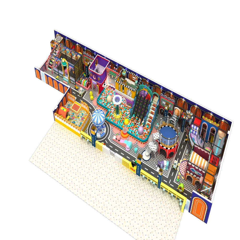 Customized Kids Indoor Amusement Park Candy Theme Soft Play Equipment Indoor Playground for Shopping Mall