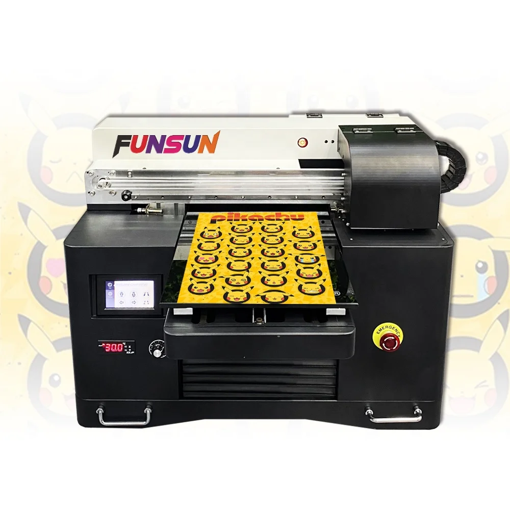Funsun Multicolor A3 Industrial Automatic Small Metal Sheet Digital UV Printing Machine for Sale