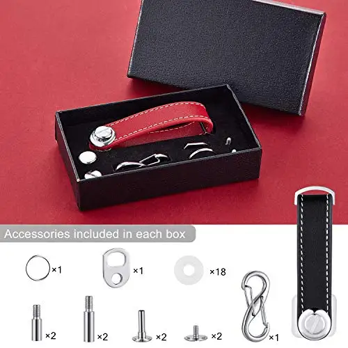 Custom Logo Leather Organizer, With Gift Box Men Women Car Charm Metal Personalized Blank PU Leather Keychain