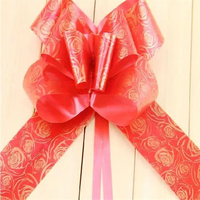 pp butterfly pull bow ribbon with printing