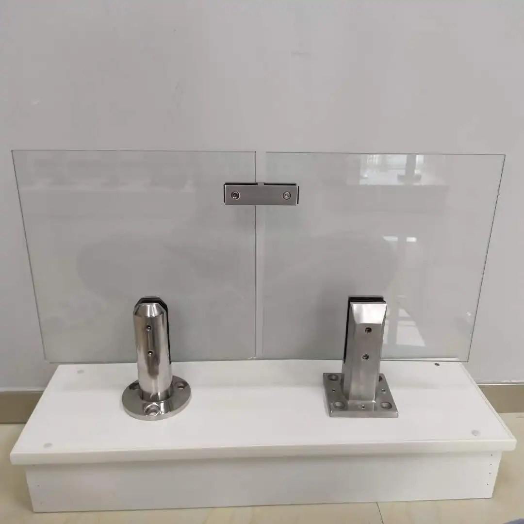 HL FACTORY RICE Stainless Steel Glass round Clamp Glass Spigots Stairs Railing Pool Balcony Fence Floor Glass Mounting Brackets