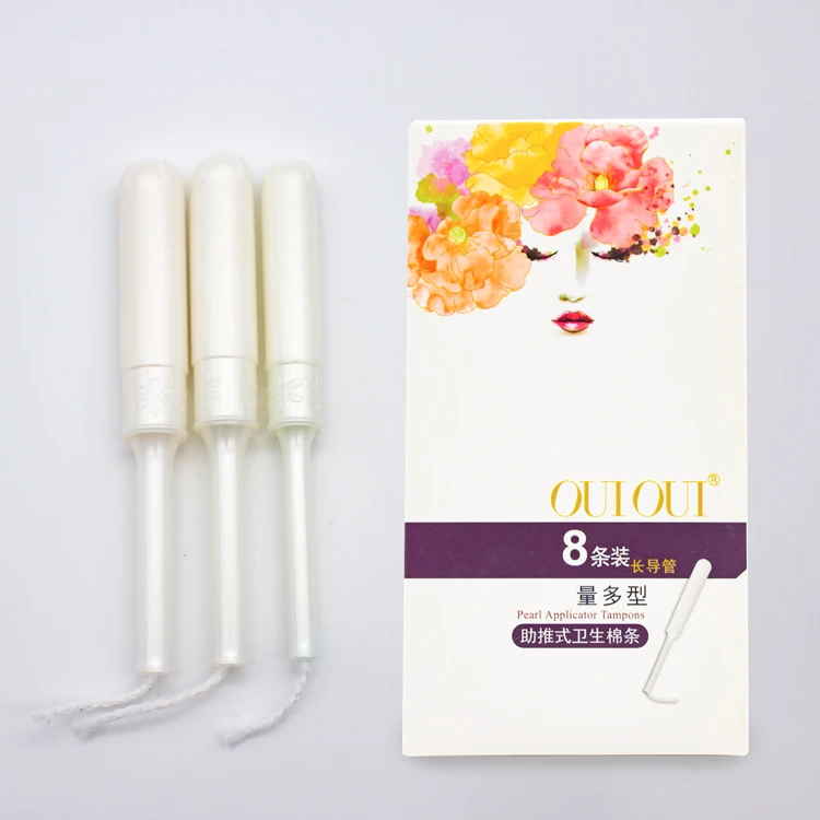 Wholesale Feminine Hygiene Products Private Label Women Plastic Pearls Applicator Organic Cotton Tampons