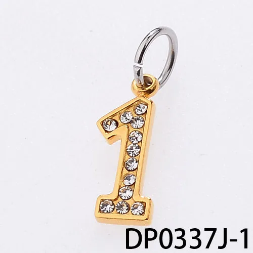 0-9 jewelry Custom Small Diy Arabic numerals digital number Necklace Bracelet Making Accessory Personalize CZ Charms pendant