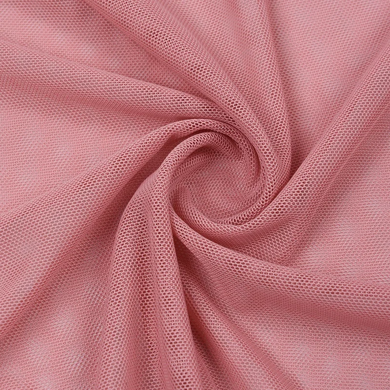 Multicolor Stocks 90g Soft Stretchy Fabrics Power Net Nylon Stretch Mesh Spandex Fabric For Bra Underwear