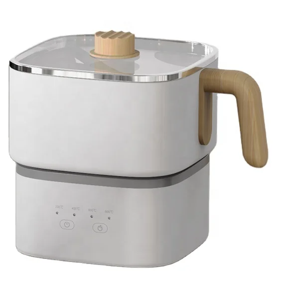 Portable Deep Fryer Multipurpose Electric Cooker Pizza Frying Pan Multi Purpose Mini Electric Pot Cooking Noodles Tempered Glass