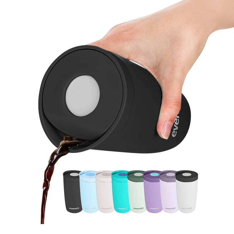 Cute Stainless Steel Thermal Coffee Mug With Press lid Modern Fashion Coffee Tumbler