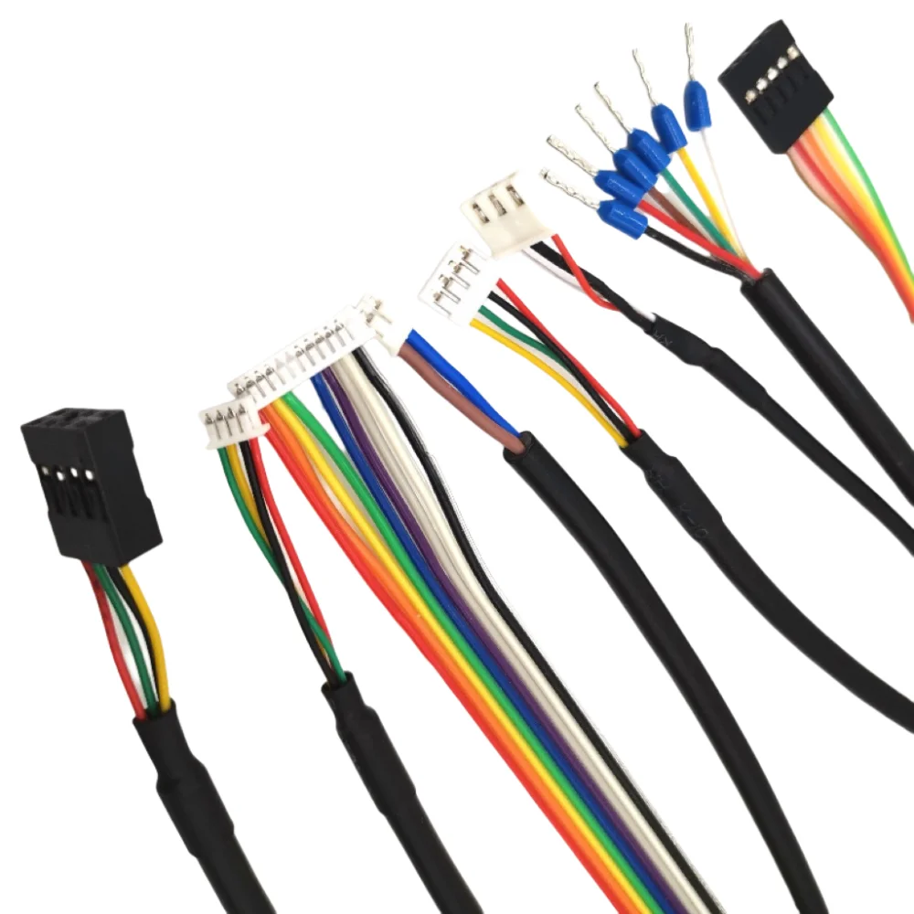 Customized JST Plug 2 3 4 Pins 1.27 2.0 2.54mm Cable Assembly Cable Wire Harness