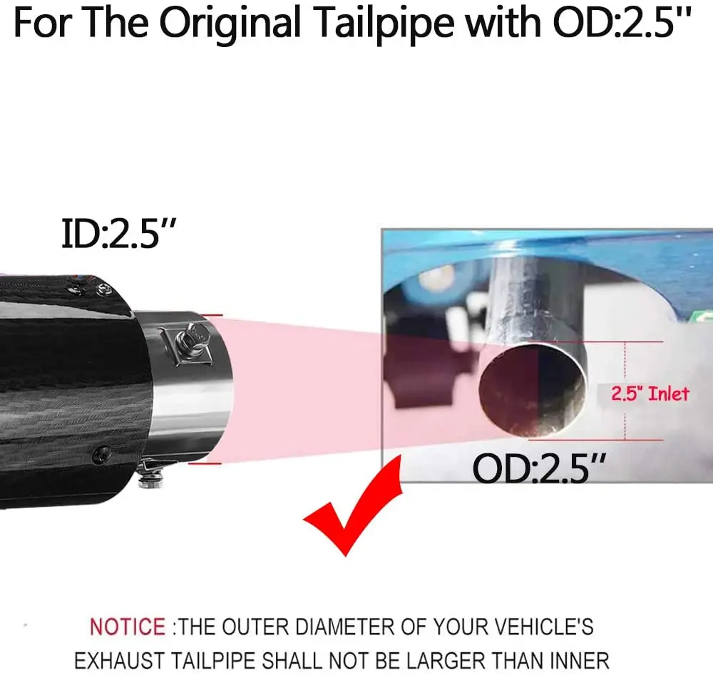 Factory Universal LED Fire Flame Car Exhaust Tip Muffler Pipe For 35-63mm Steel With Led Light