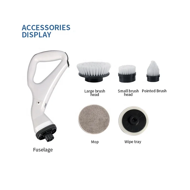 Home Electric Cleaning Brush Rechargeable Detachable Heads Cleaning With Electric Spin Scrubber Brush Kitchen Toilet Clean Tools