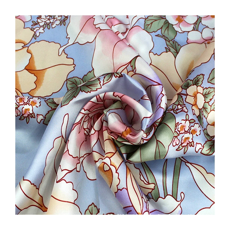 SIKOR индивидуальный дизайн OEM оптовая продажа в наличии 100% шелк индивидуальная Цифровая печатная ткань для печати одежды