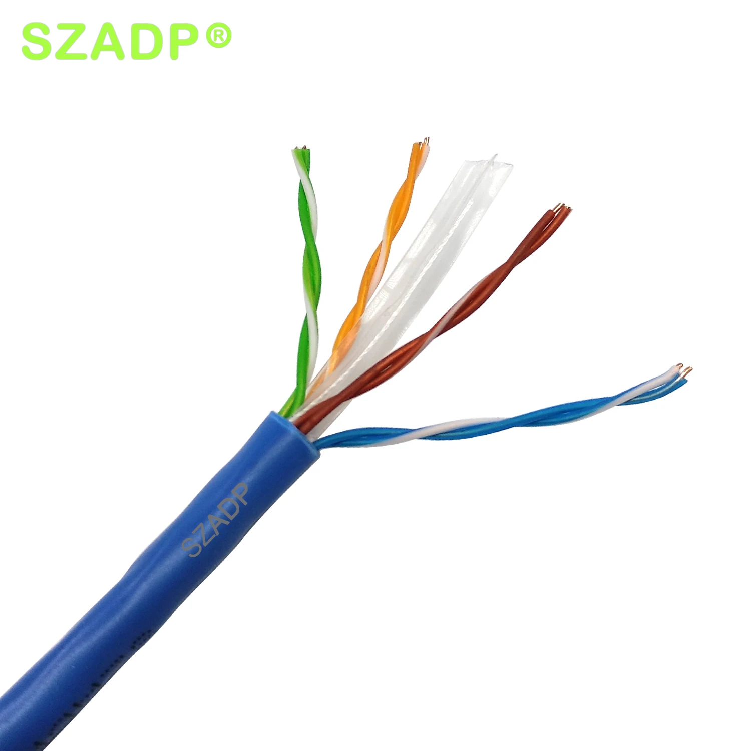 Лидер продаж в Бангладеш производители SZADP Cat6 бесплатный образец Cat 6 23AWG CCA кабель lan с ПВХ оболочкой для строительного