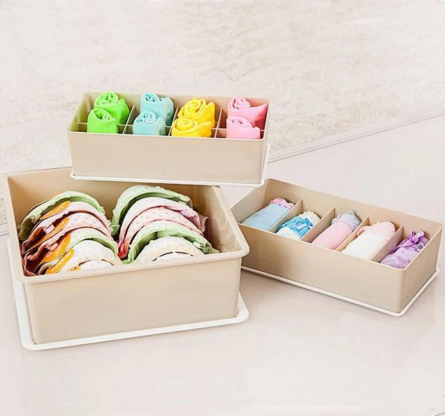 Plastic sock or underwear storage box