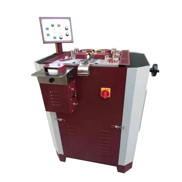 4wheels double side edge grinding machinery for leather belts manufacturing
