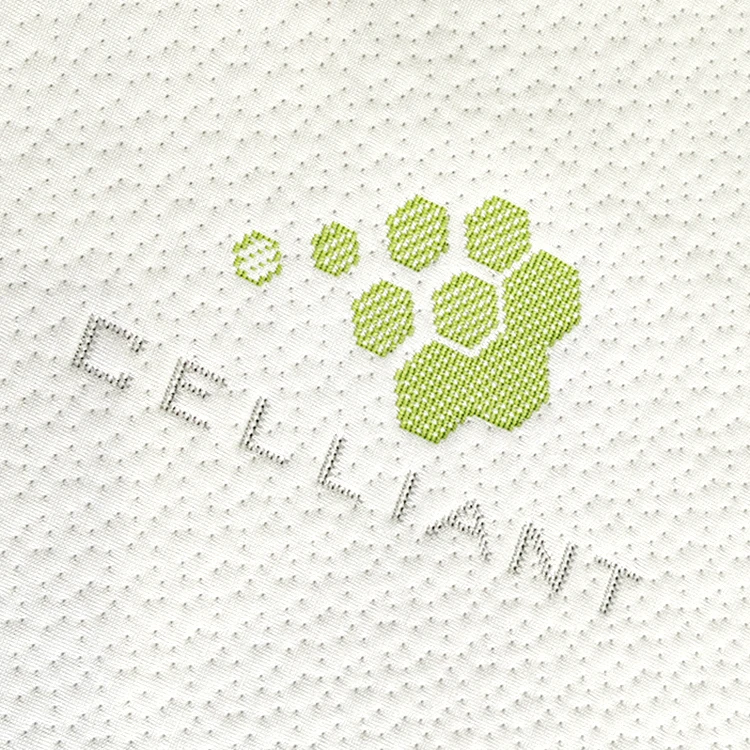 High quality Celliant 100% polyester far-infrared self-heating fabric improves immune function knitted mattress fabric