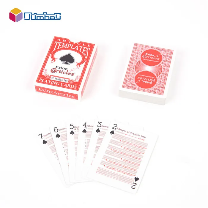 Пластиковые водонепроницаемые игральные карты на заказ