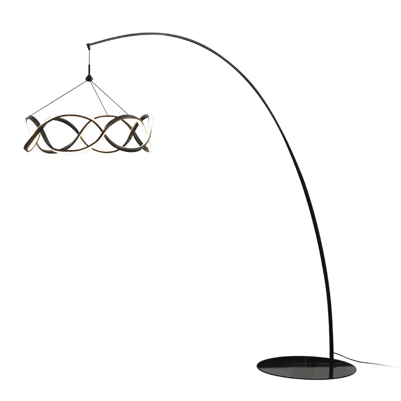 
2017 new Modern big floor lamp fabric shade floor lamp tripod wooden adjustable standing floor lamp 