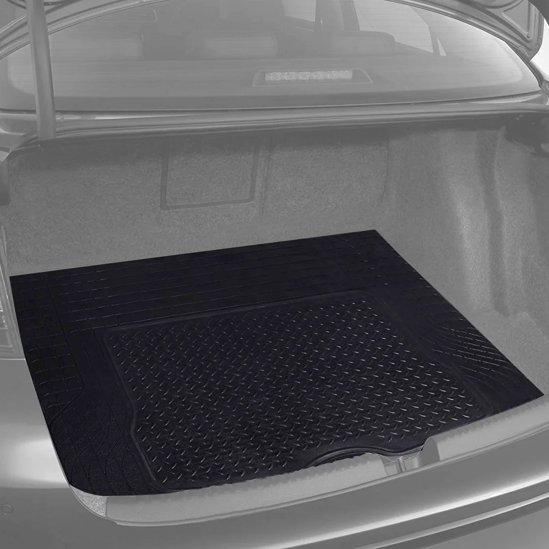 HIGHER Trimmable to Fit for Car, SUV, Van, Trucks Protector Heavy Duty Rubber CAR Trunk Mat Cargo Liner Mat
