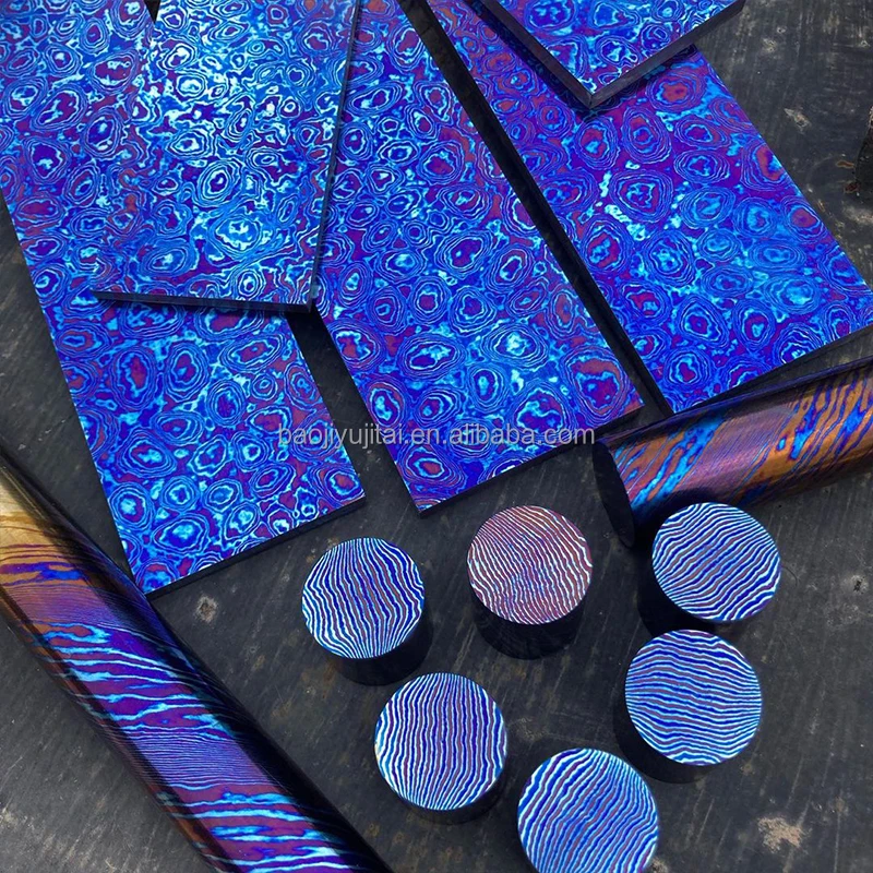 Timascus ASTM B348 Titanium Bar & titanium rods grade 5 factory best price in superior quality