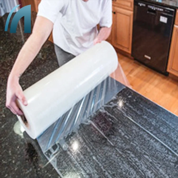 Stone Guard PE Protective Film for Granite, Marble,  Hard Surface Protection Film for Counter and Table Tops