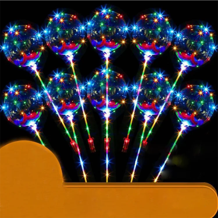 2019 hot sale event wedding decoration 10inch 18 inch 24inch 36inch led light up colorful bobo balloons with stand