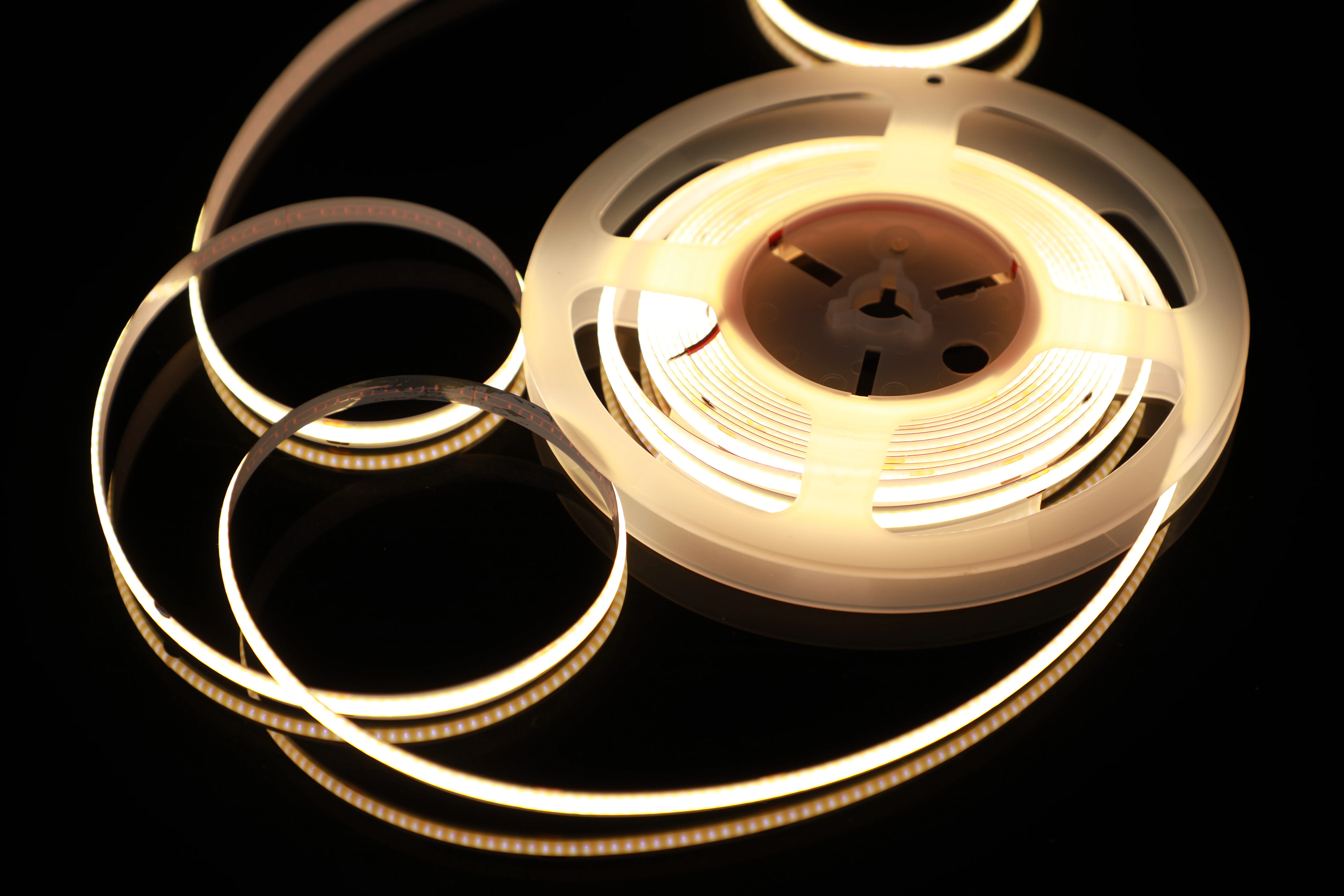 cob strip light DC12V 8mm 320 led Flexible COB LED Strip Gold Yellow With outdoor Christmas