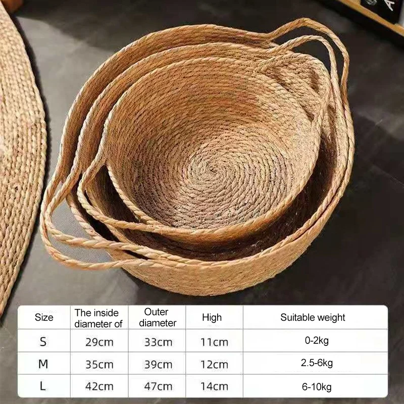 Pu Grass Rattan Cat Litter Net Red Straw Dog Litter Cat Scratching Board Litter Bed House Pet Cat Nest