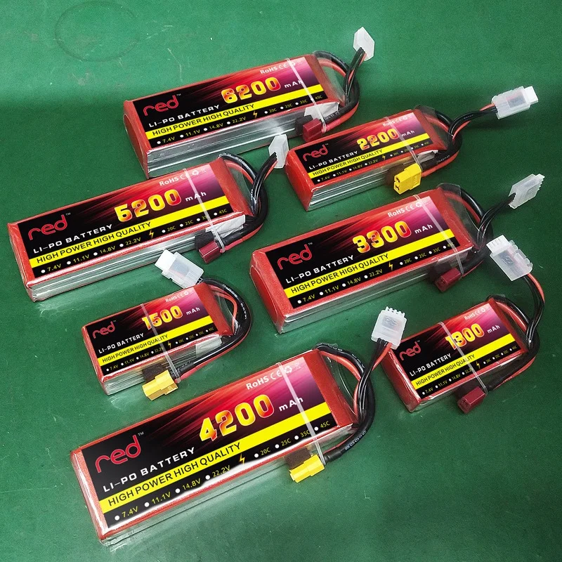 High Quality Drone Battery 7.4V 1100mAh 35C 60C 11.1V 14.8V 22.2V 22.8V Lipo Battery for RC Car Drone Boat UAV FPV Quadcopter