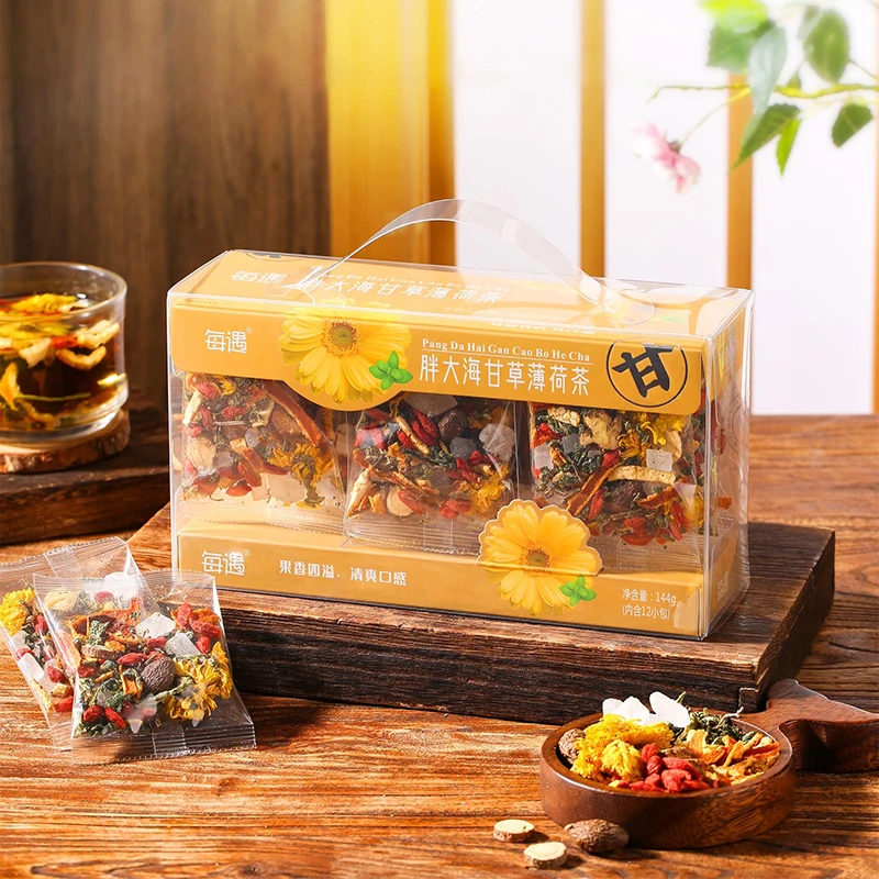 Wholesale Chinese gift box packaged flower tea Chrysanthemum Cassia Seed Tea 144g
