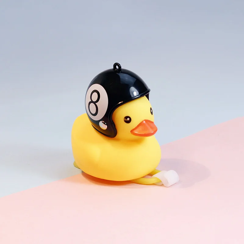 Hot sale bike accessories bicycle bell handle bar small yellow duck rubber horn with helmet bike child horn for bike scooter