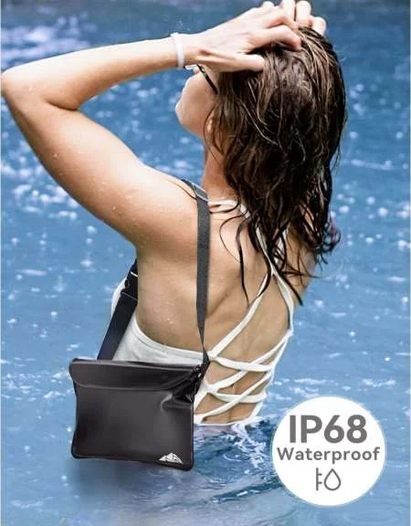 2 Pack Waterproof Pouch Screen Touch Sensitive Waterproof Dry Bag With adjustable Waist Strap Keep Your phone for Swimming