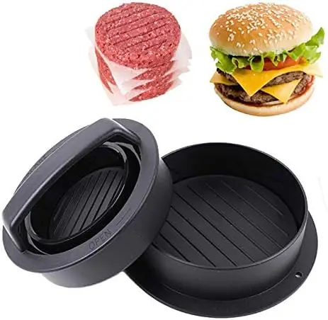 plastic Burger Press Hamburger Press Patty Maker for BBQ Grill 3-in-1 Non Stick Stuffed Burger Mold Beef Patties and Sliders
