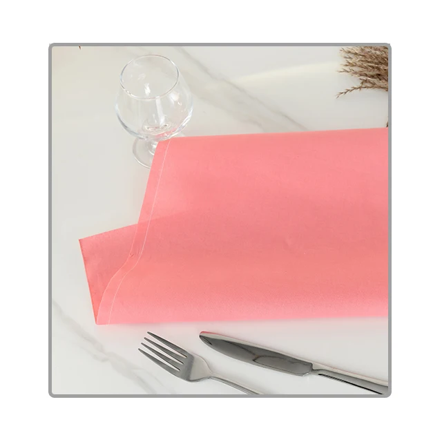 5 Star Hotel Printed Logo Peach Dining Napkins Cloth Restaurant Airlines