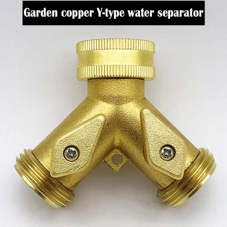 
Garden ball valve American brass hose diverter Garden water pipe one point two Y type water separator valve two ports 