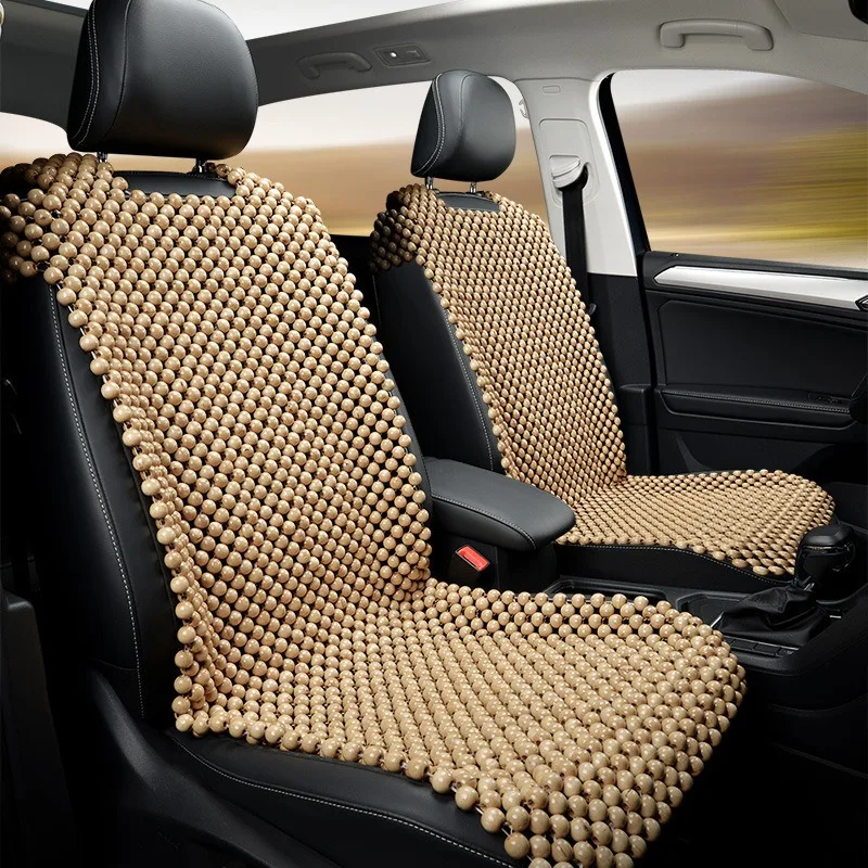Auto Accessories summer seat cushion for car breathable universal cooling seat cover car beige wooden bead car seat covers