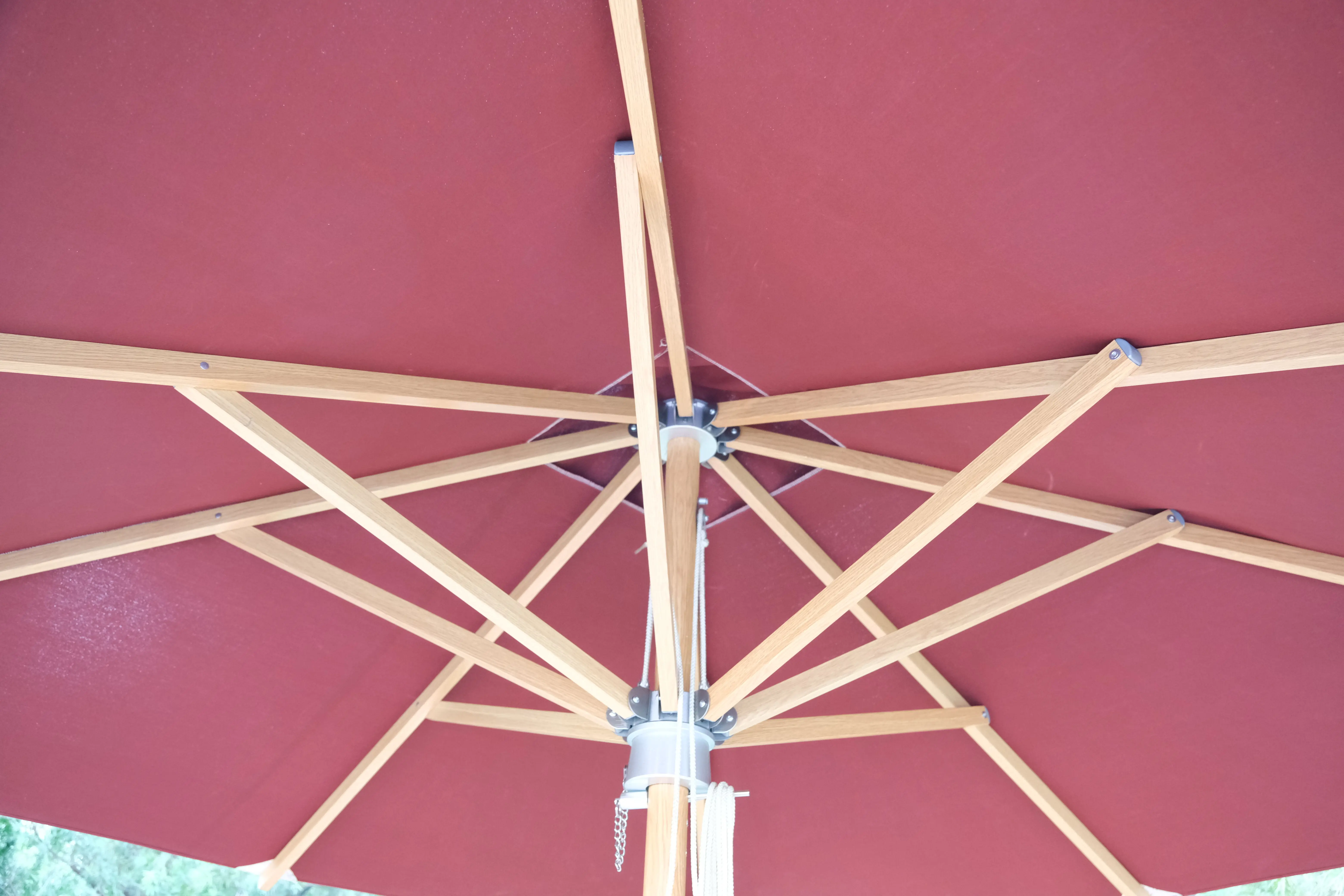 square red print logo Umbrella Big Patio Umbrella Outdoor Beer Cafe Coffee Drink Restaurant Hotel Parasol