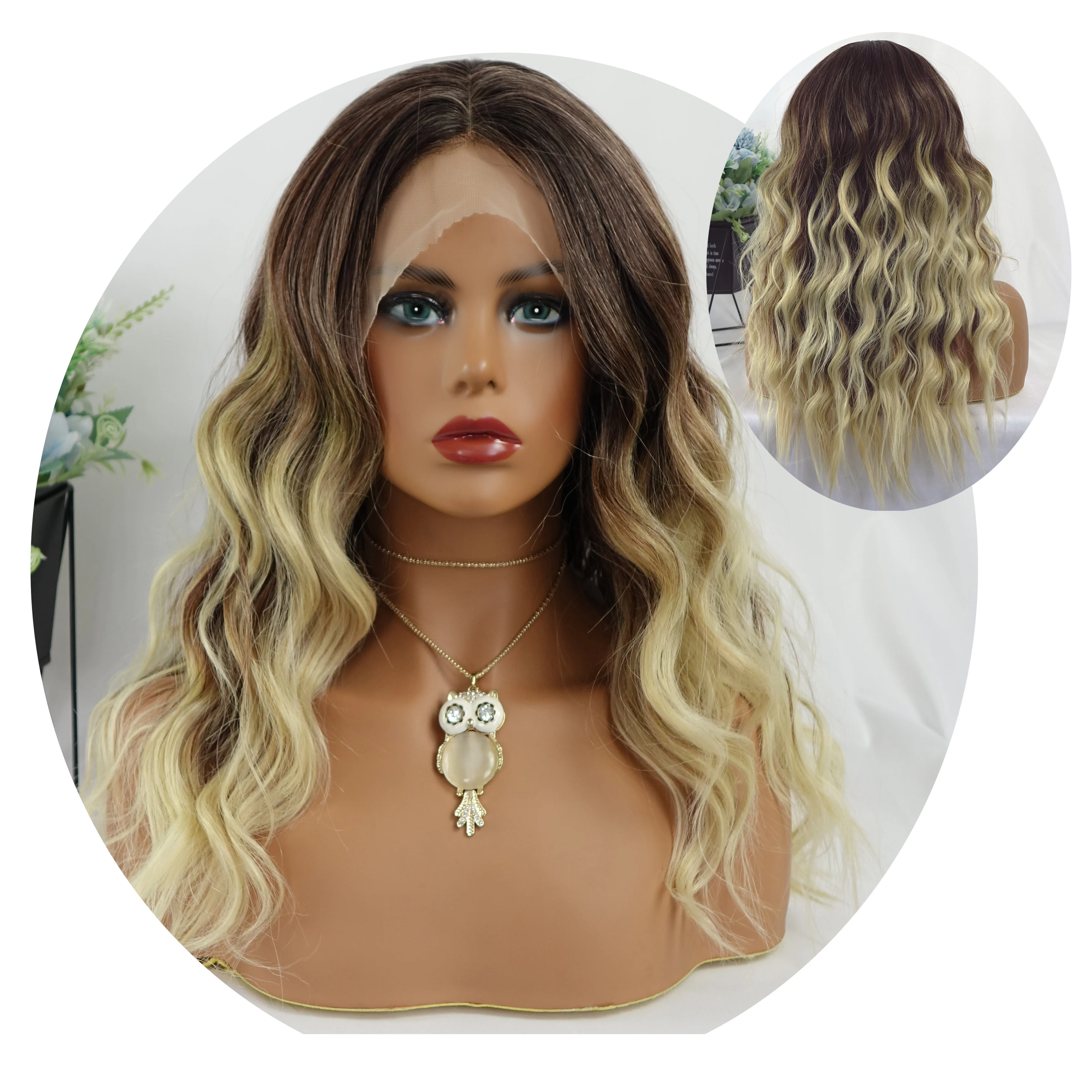 pre plucked Wholesale high heat short synthetic lace front hair wigs for women