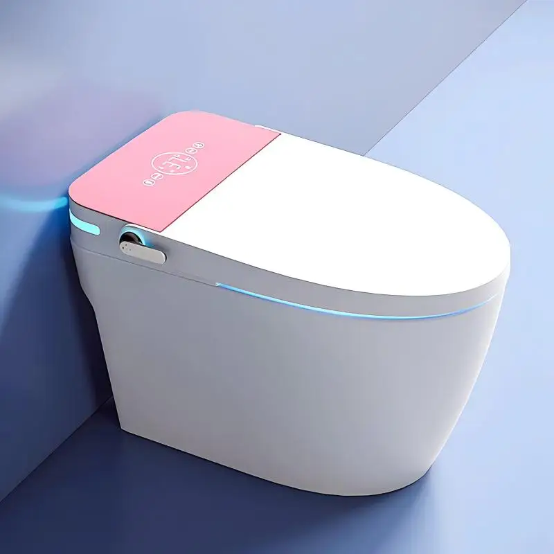 Luxury tankless orange cover intelligent toilet no water tank floor mounted ceramic smart toilet bidet