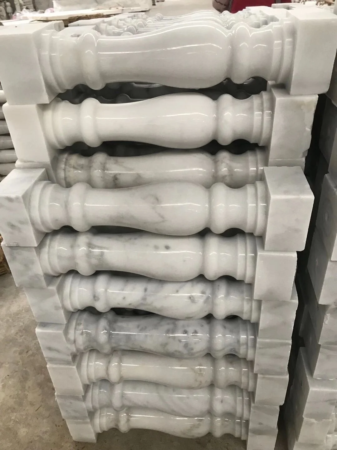 BOTON STONE New Design Outdoor Natural Marble Step Stone Decoration Baluster Marble Balcony Balustrade