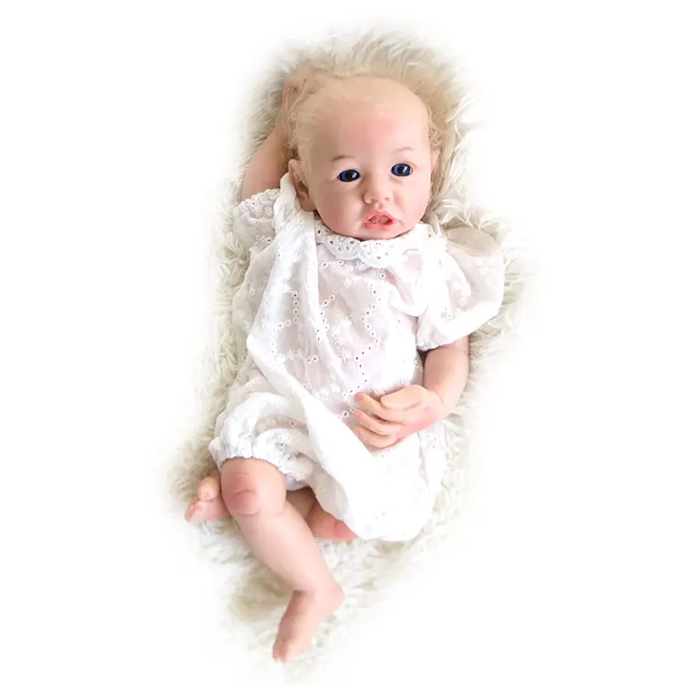 16 inch real reborn baby doll  solid silicone reborn boy outfit muecas para ni dolls for kids