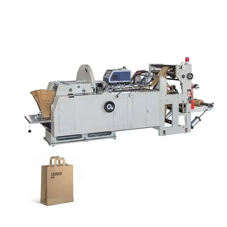 Wenzhou Price Cheap Packaging Shopping Paper Bag Roll Flexo Printing Automatic Brown Kraft Paper Bag Making Machine