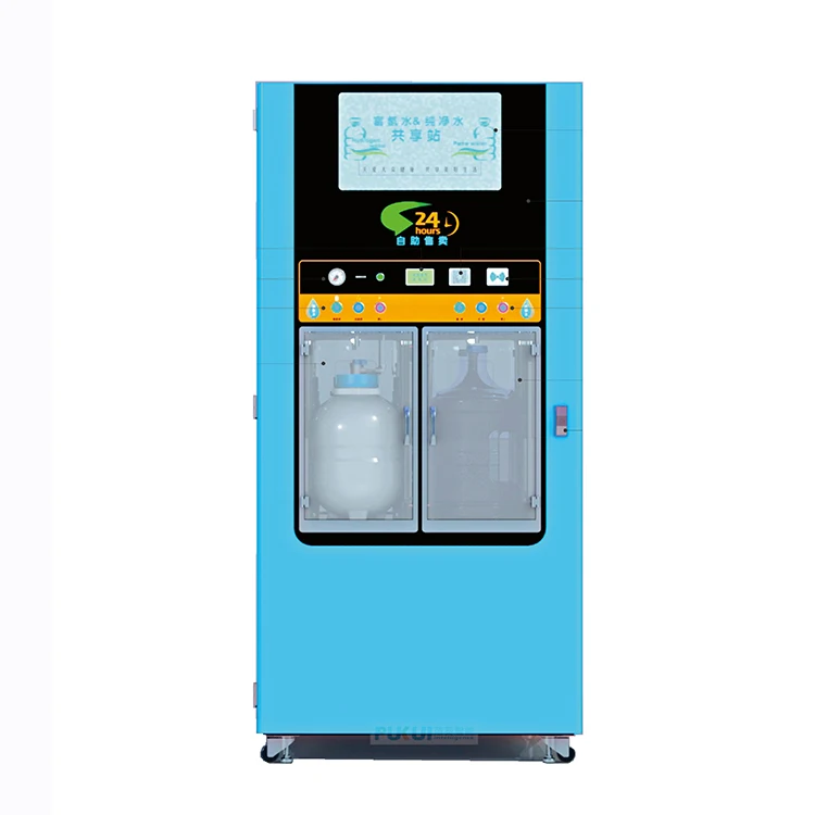 Coin Operated Water Dispenser Hydrogen Rich Double Water Vending Machine Japan