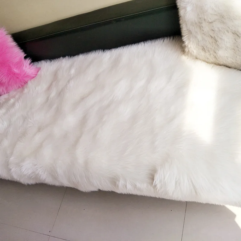 customize  colors  high-grade imitate sheepskin plush carpet living room bedroom balcony wave window ma