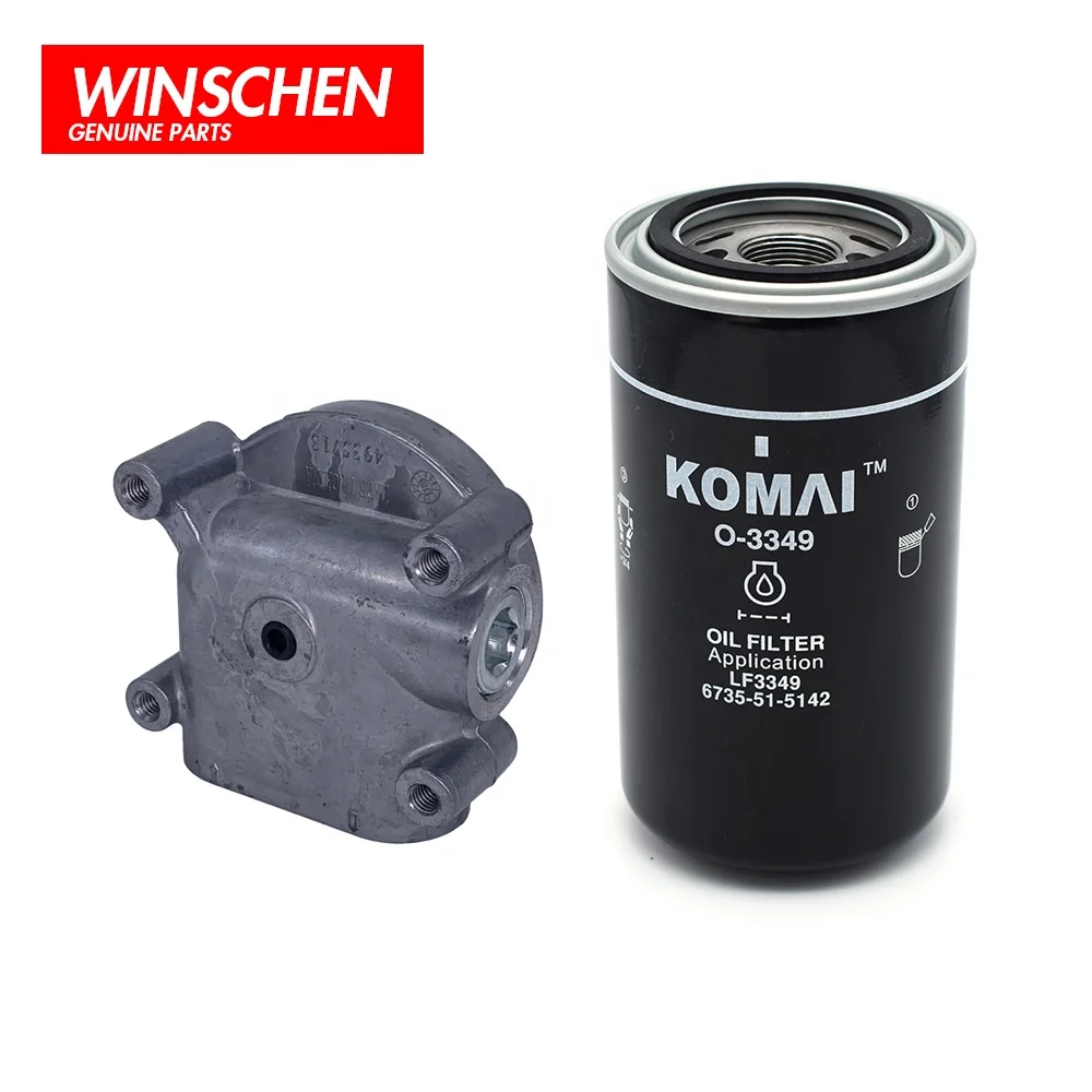 Oil Filter Head 6731-51-5211 6731-51-5210 6754-52-5310 for excavator parts PC128US-2 PC60/160/200/270/290-700654 Filter