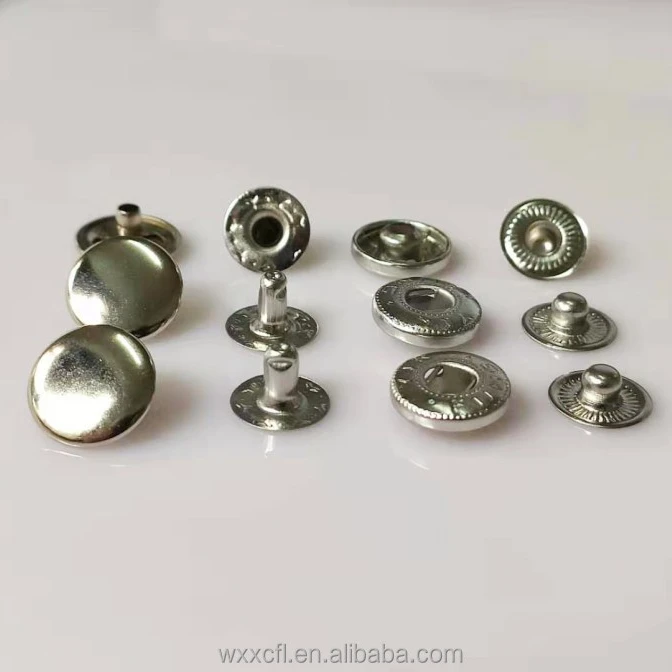 Factory customized color brass  SS iron  snap button for clothing